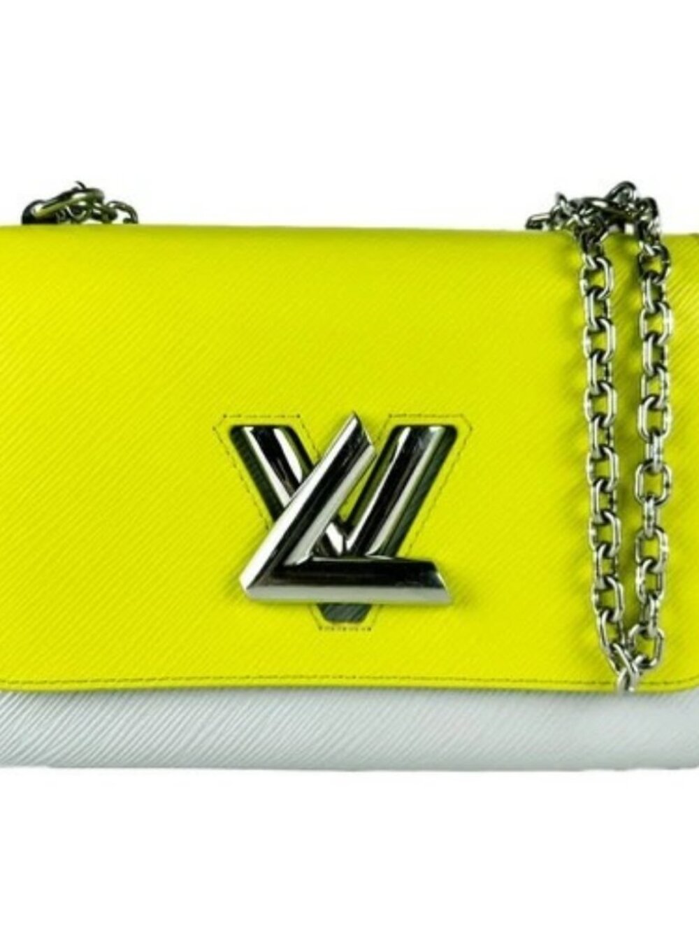 Auth LOUIS VUITTON Twist MM Shoulder Bag Yellow/Gray/Purple Epi Leather - z10817
